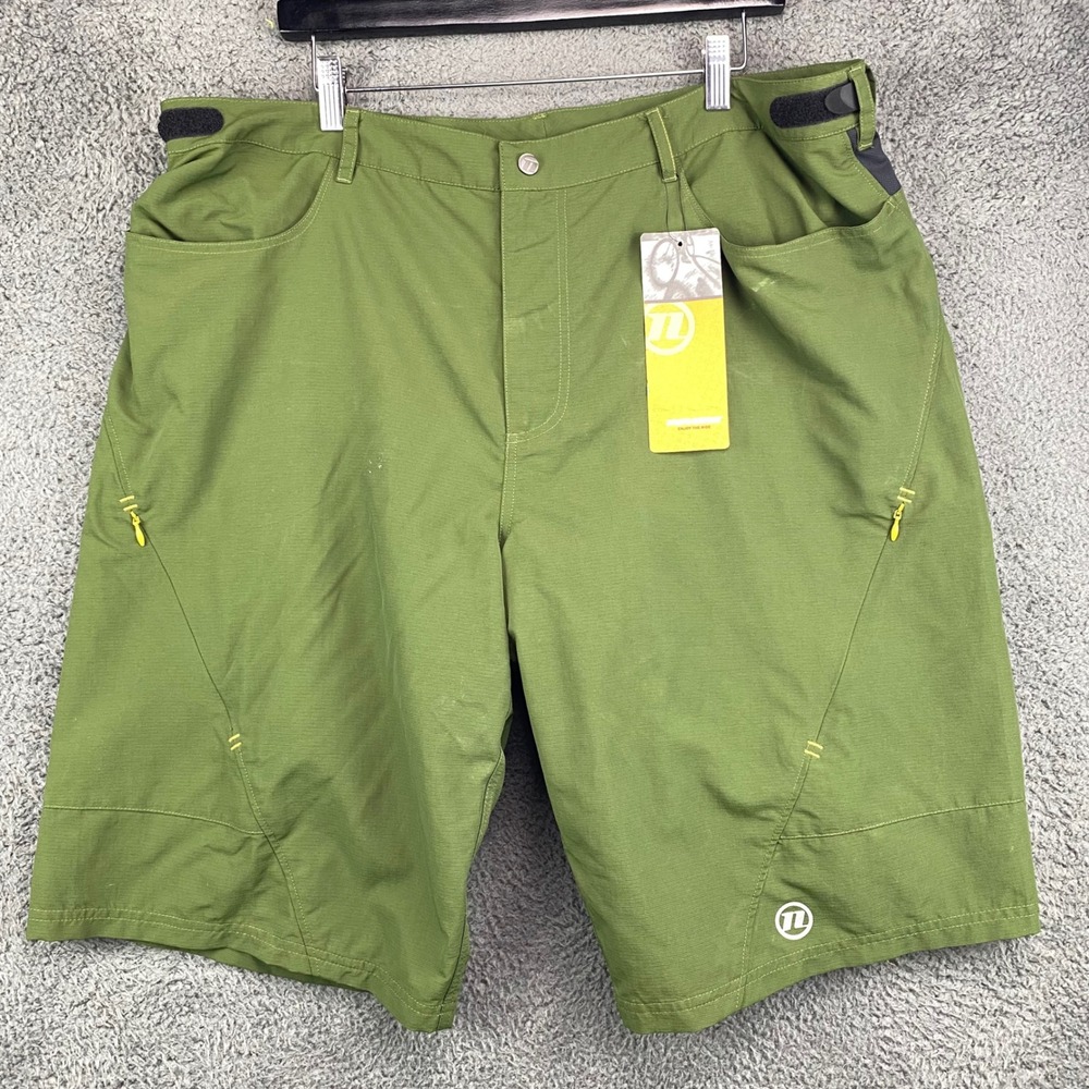 Novara‎ Mens Exposure Double Mountain Bike Shorts XL Deep Pine Green